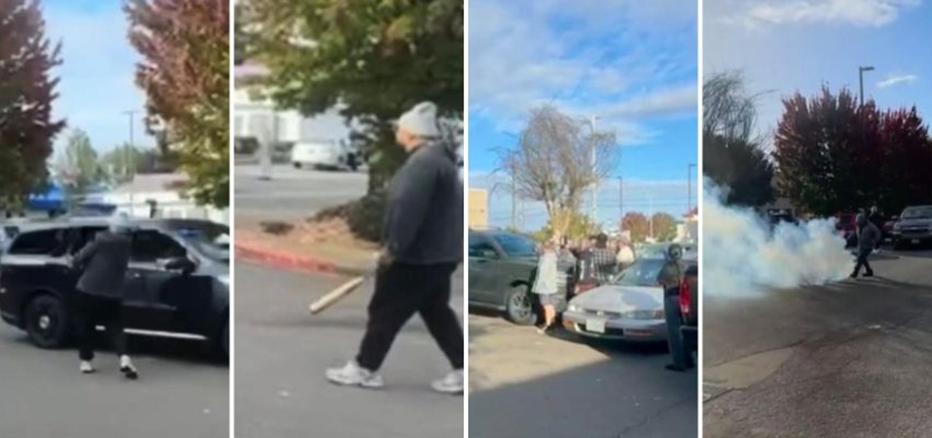 BREAKING: Anti-ICE 'rapid responders' attack agents with bat, box in federal vehicles near Oregon Walgreens
