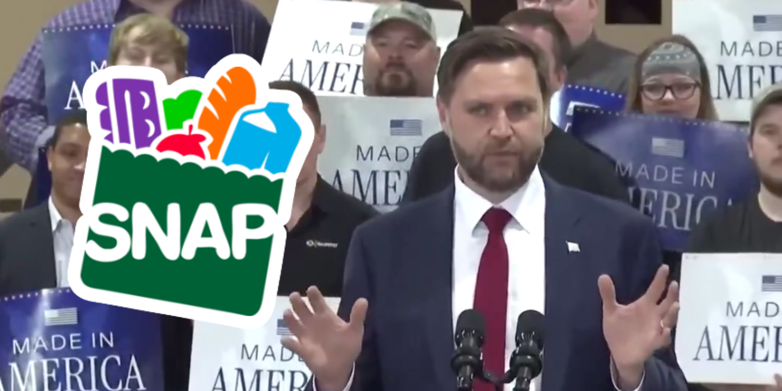 JD Vance calls to end SNAP benefits to 186,000 DEAD PEOPLE, Lamborghini owners