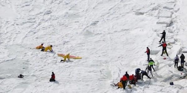 Woman dead, husband missing after couple falls through ice near Cape Cod