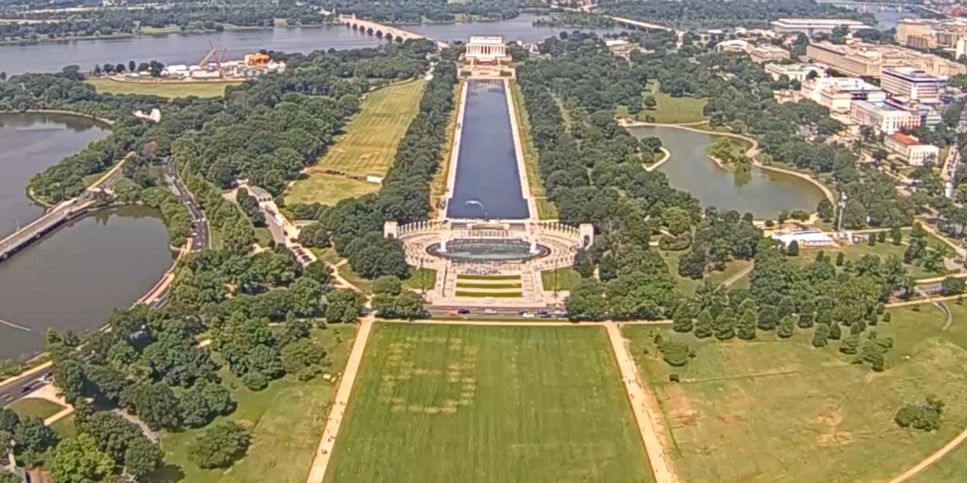 'Deranged vandal' defaces National Mall with 86 47 threat to Trump ahead of UFC Freedom 250