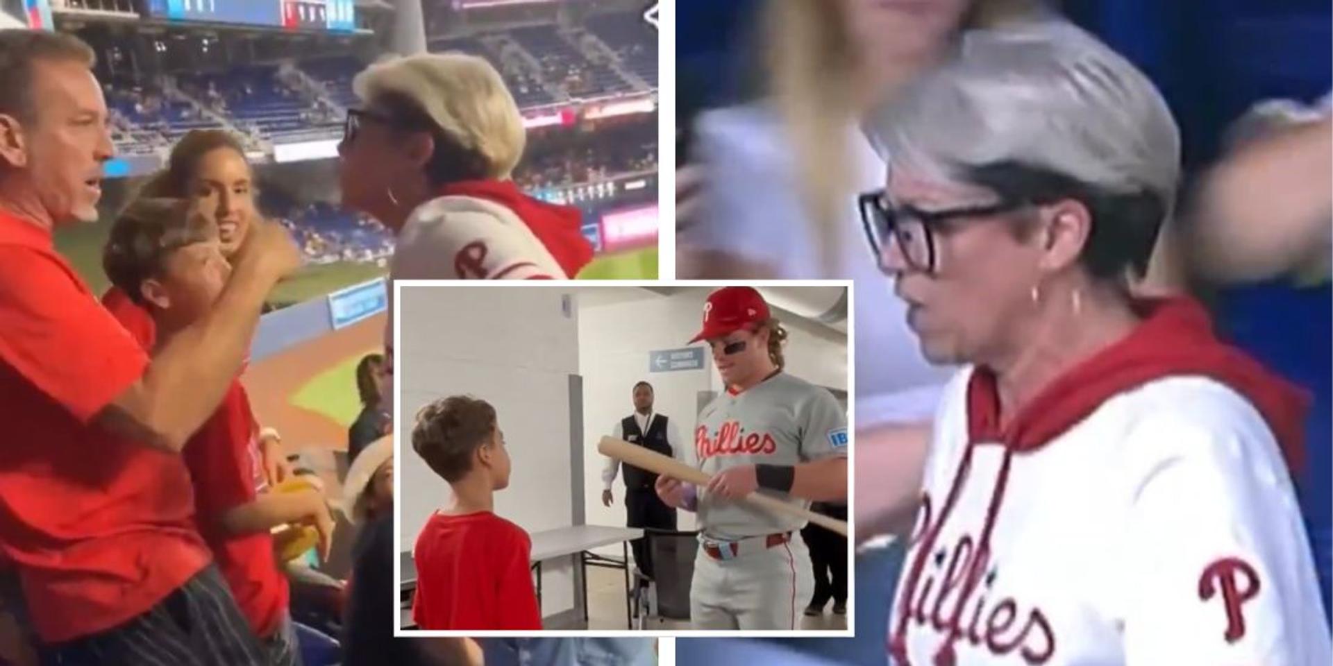 'Karen' Phillies fan slammed for demanding home run ball from young boy and father in viral video