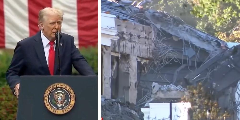 Trump breaks ground on privately funded White House ballroom
