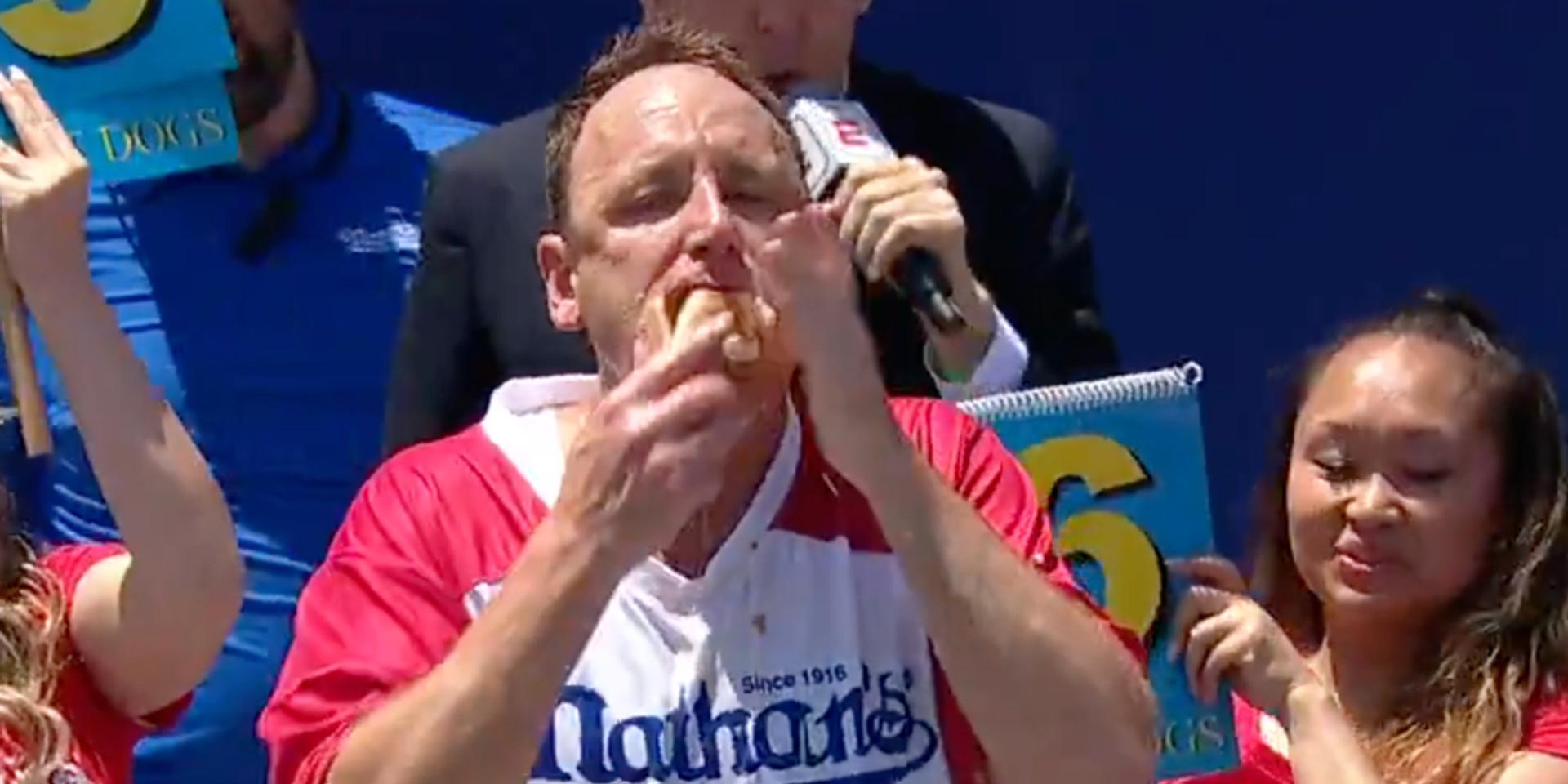 17-time Nathan's Hot Dog Eating Contest champ Joey Chestnut allowed to defend his title while on probation for drunkenly slapping man in bar