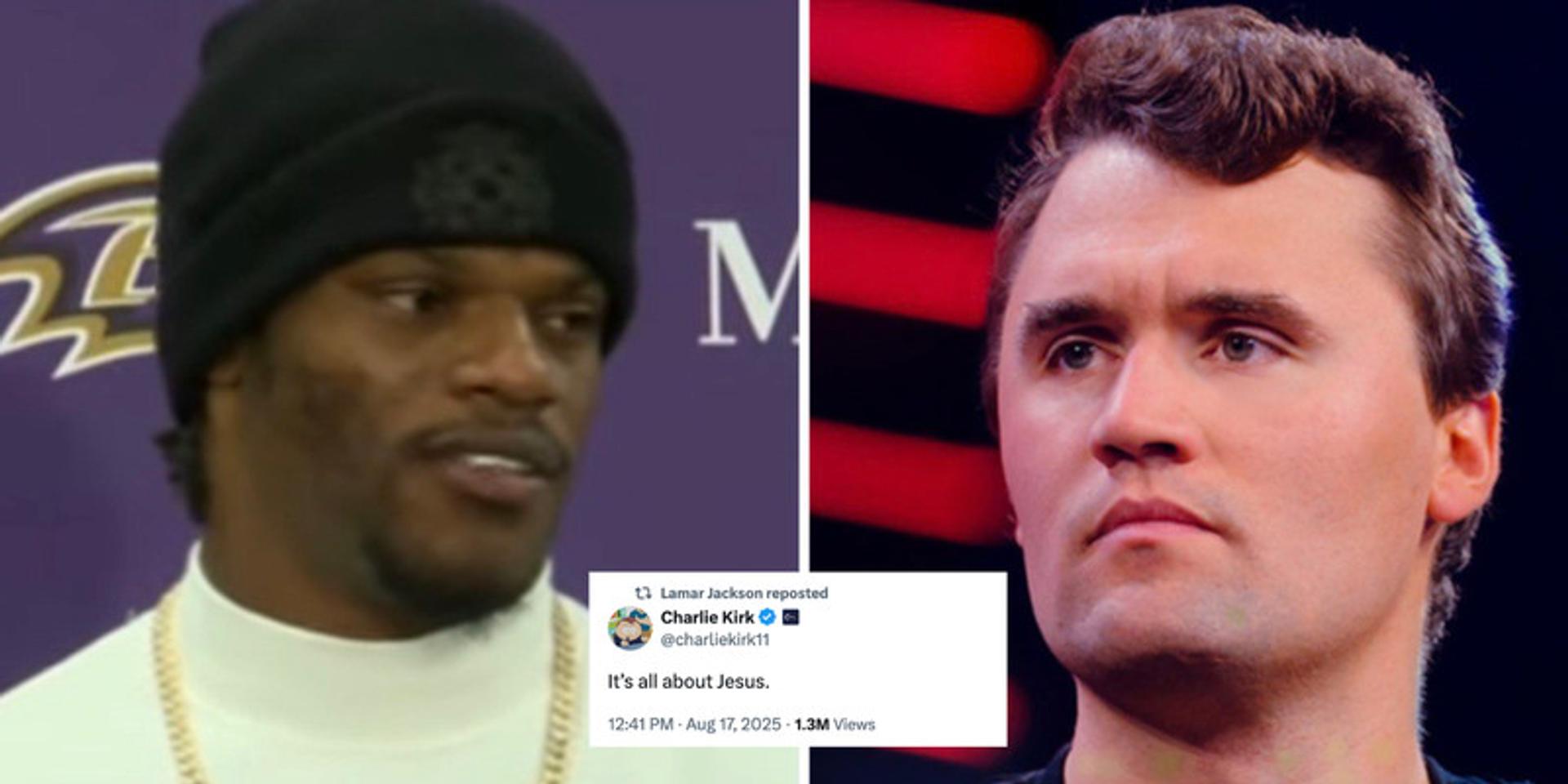 Lamar Jackson faces leftist cancel mob after reposting Charlie Kirk’s Christian message on X