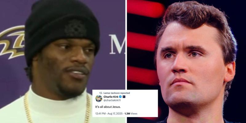 Lamar Jackson faces leftist cancel mob after reposting Charlie Kirk’s Christian message on X