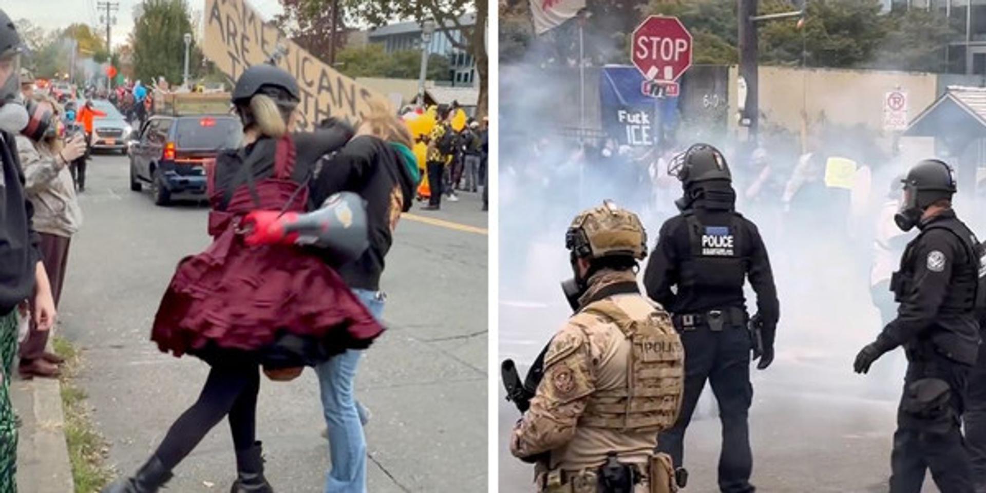 Rioters attack federal agents outside Portland ICE facility during ‘No Kings’ protest