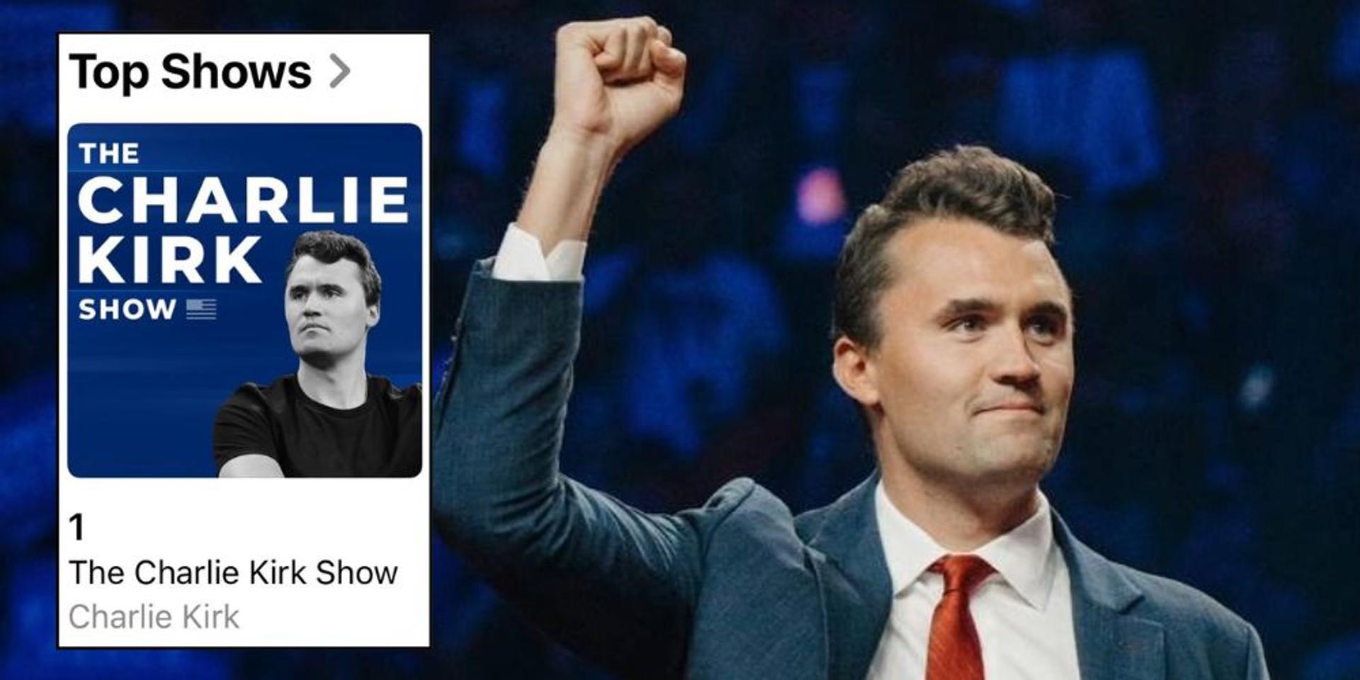 Charlie Kirk Show surges to #1 on podcast charts