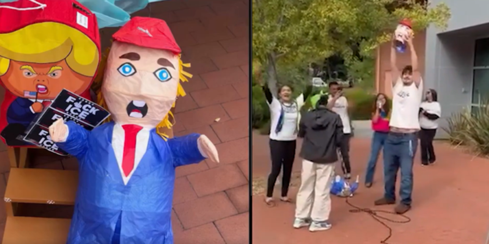 California college counselor eggs on students in decapitation of Trump effigy