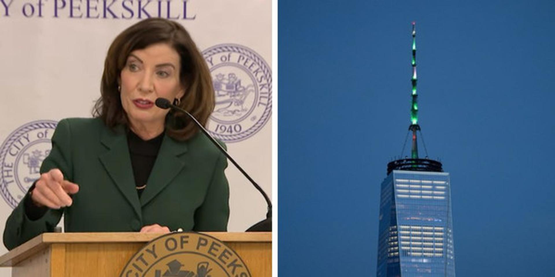 Kathy Hochul lights Freedom Tower green to celebrate NY's first ever 'Muslim American Heritage Month'