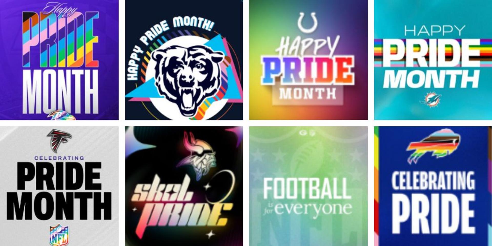 NFL teams double down on Pride Month with virtue-signaling posts on social media