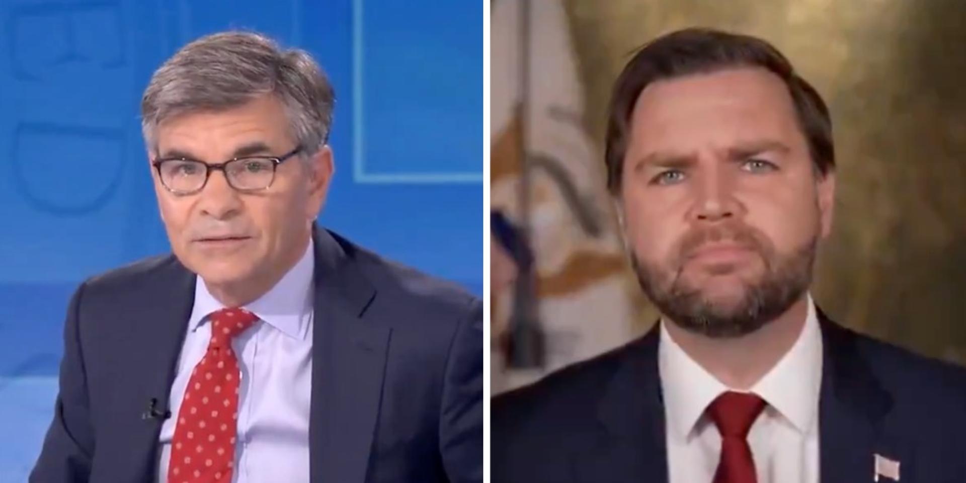 George Stephanopoulos cuts interview short after JD Vance corrects record on ‘bogus’ Tom Homan bribe story