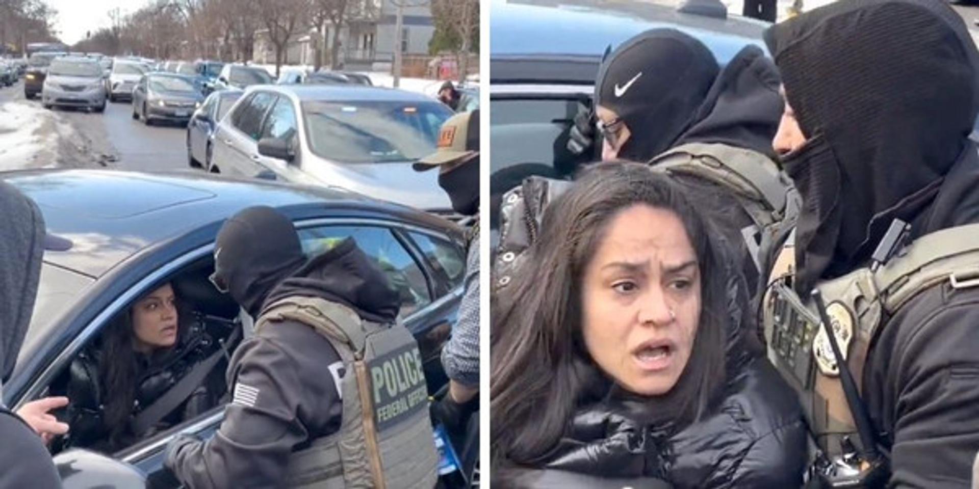 VIRAL VIDEO: ICE agents pull woman from car after she blocks Minneapolis road to obstruct immigration enforcement