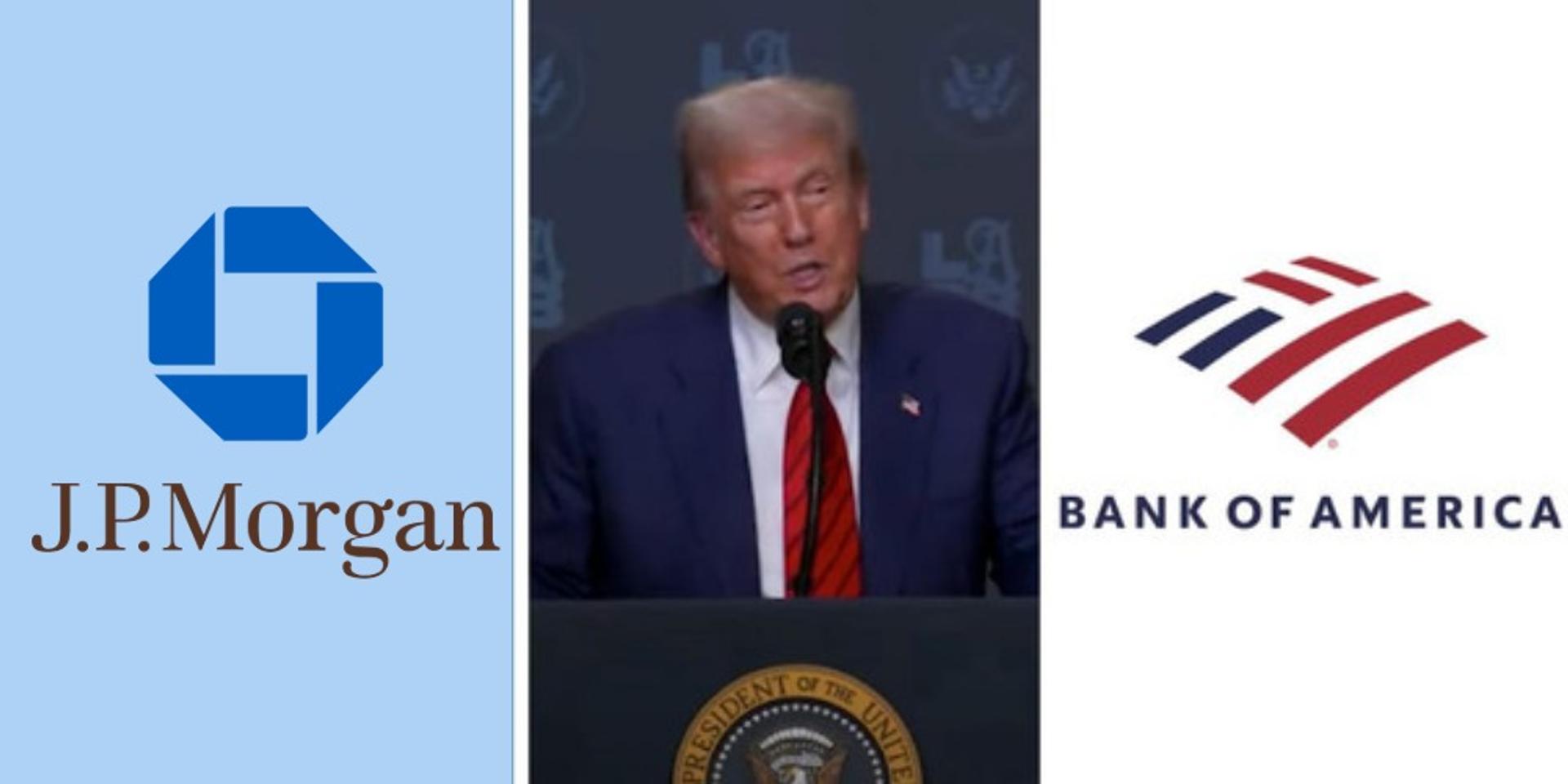 Trump preps EO to prevent financial firms from debanking people over politics after he was dropped by JP Morgan Chase, Bank of America