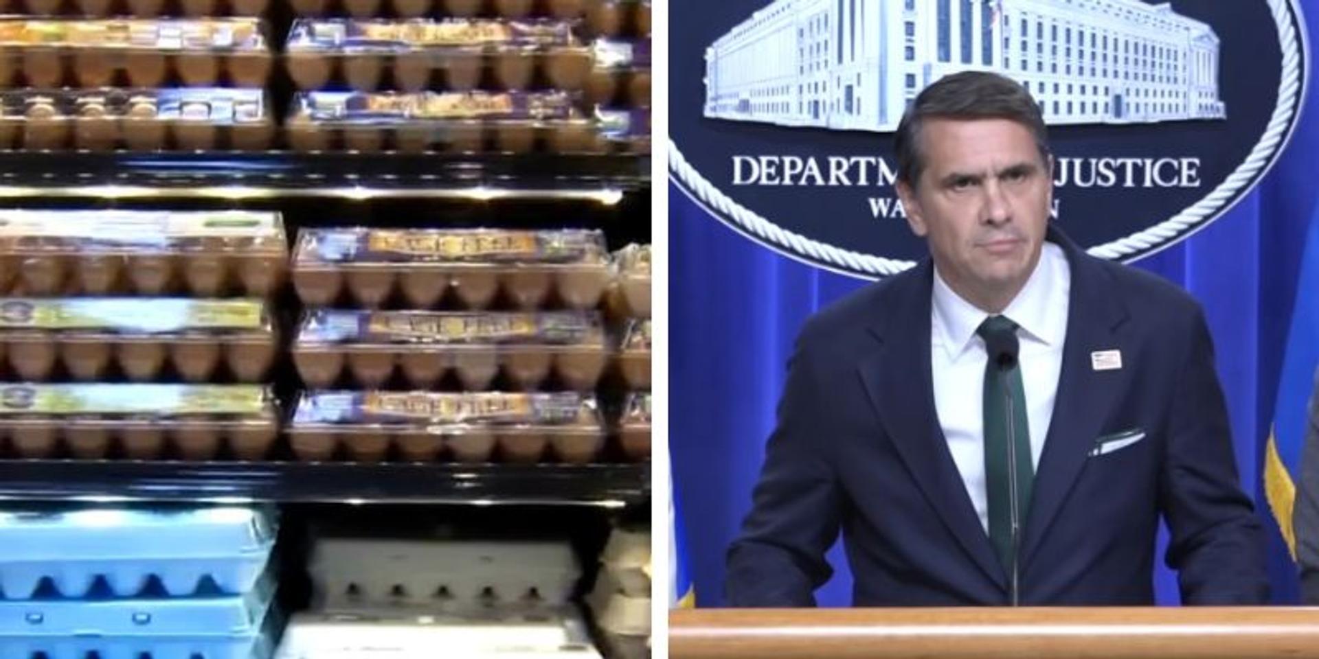Big egg firms must pay $3.3 MILLION settlement, donate 53 million eggs after DOJ says they raised prices artificially
