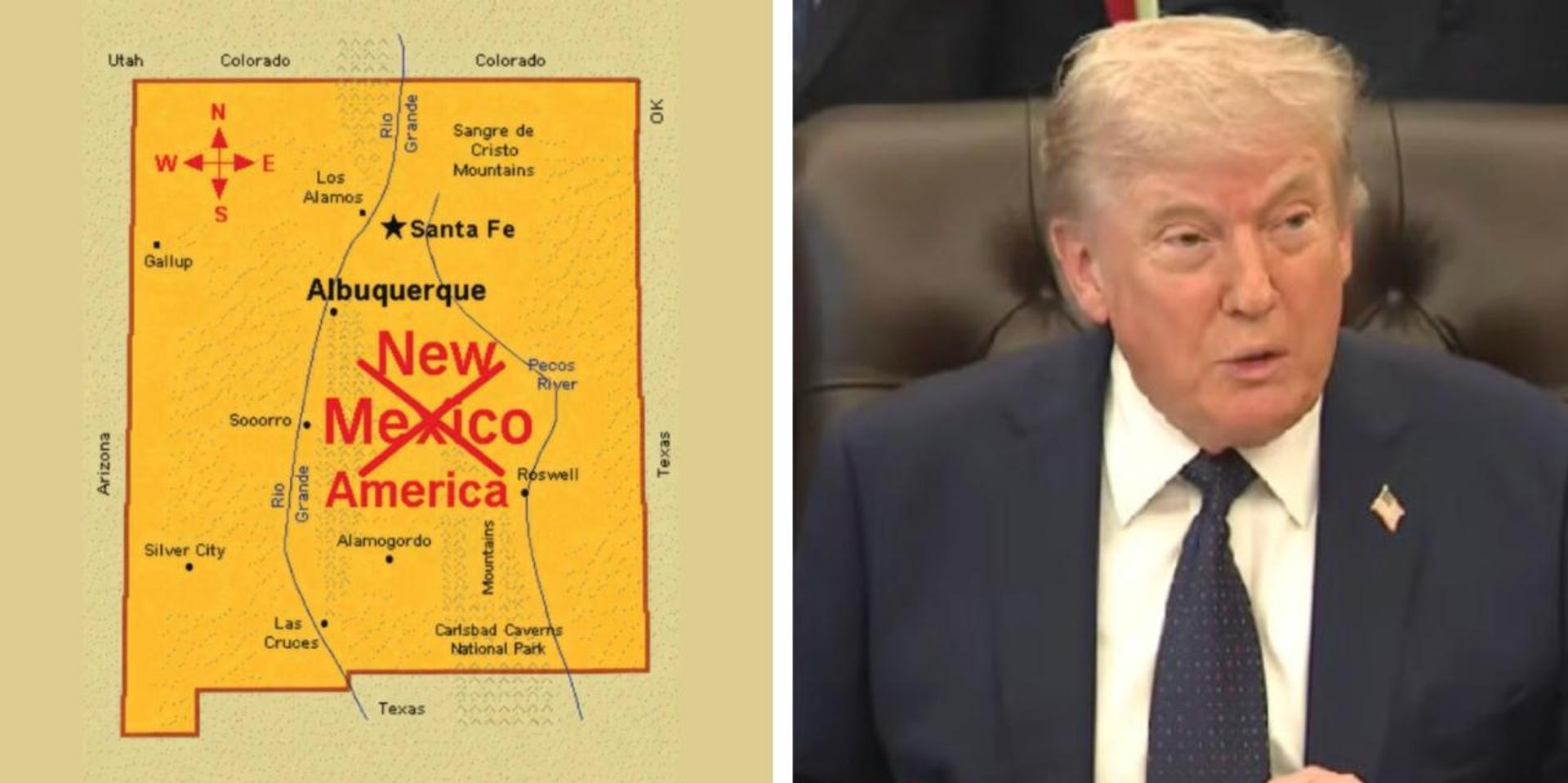 Democrats are not amused by Trump's plan to rebrand New Mexico