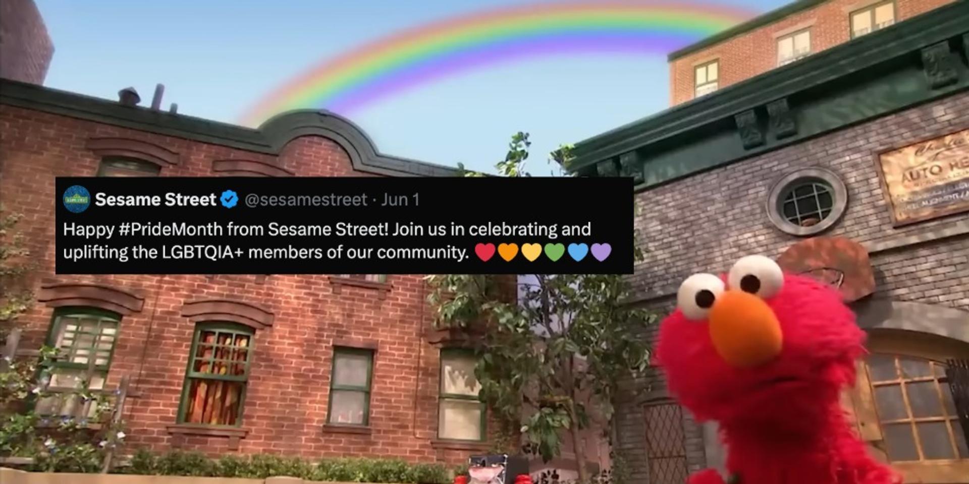 Sesame Street pushes trans, queer agenda on children with 'uplifting' X post celebrating Pride Month