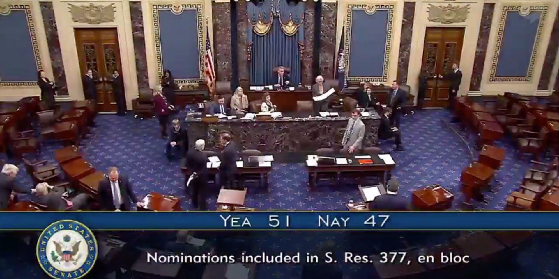 BREAKING: Senate confirms 48 Trump nominees after GOP implements 'nuclear option' rule change