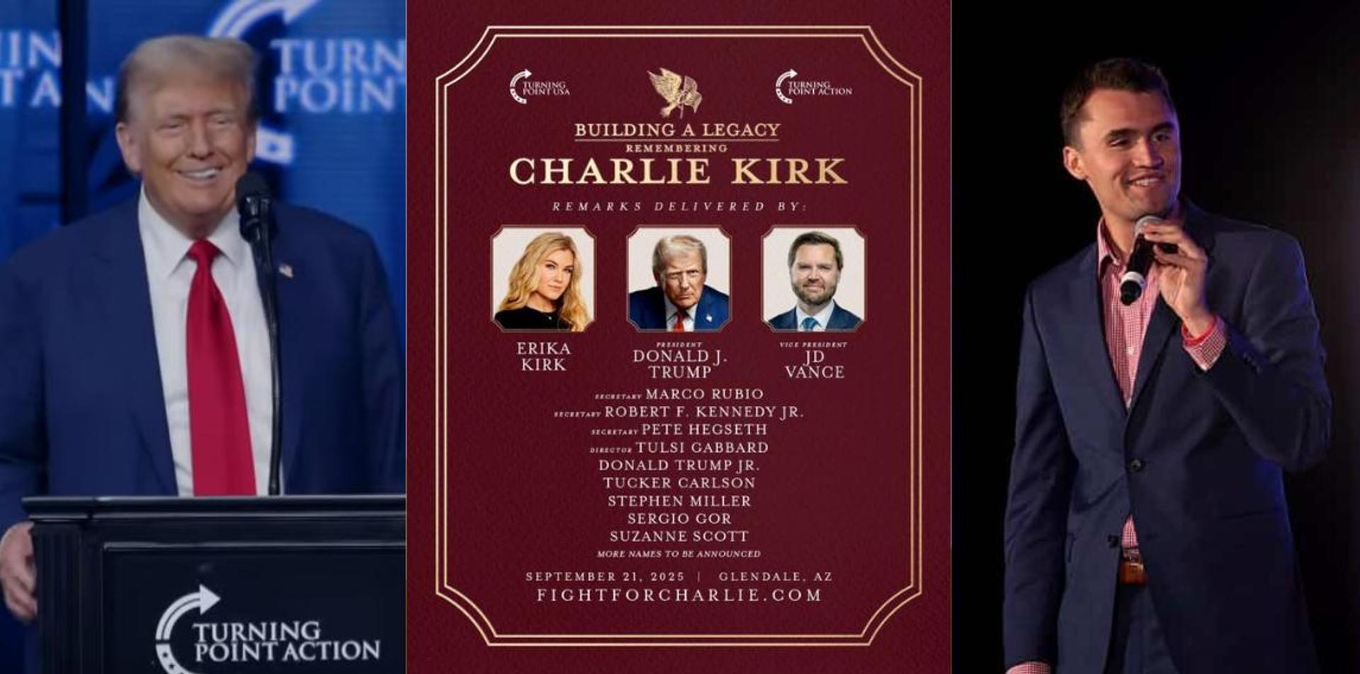 BREAKING: President Trump to speak at memorial for Charlie Kirk
