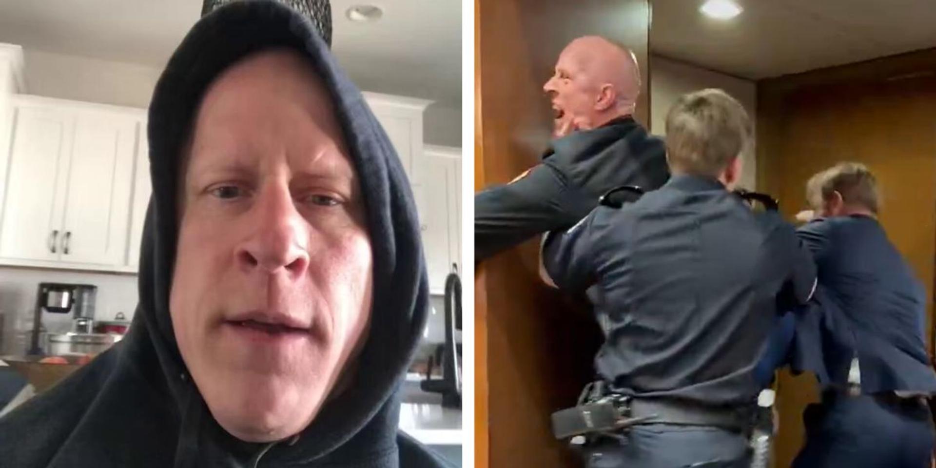 'Unhinged' protester's arm snaps as he's dragged from Senate hearing by Capitol Police, Sen Tim Sheehy