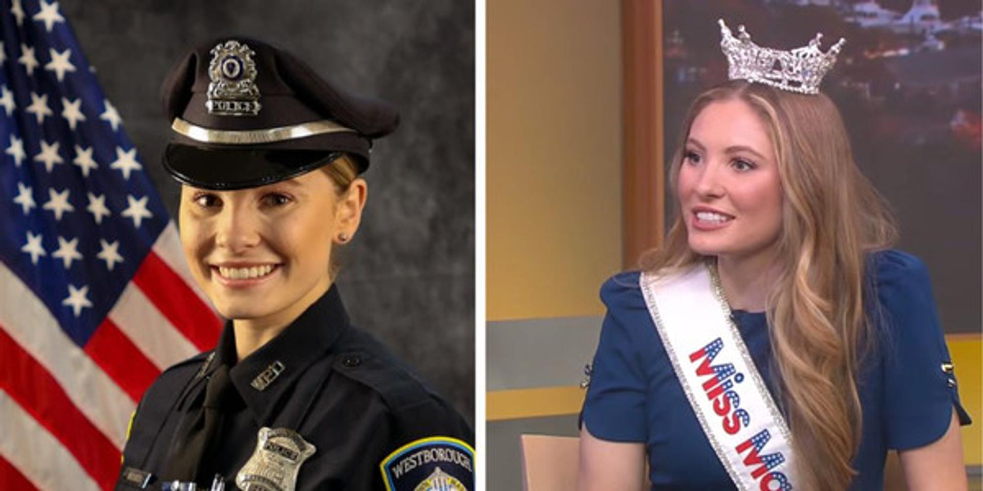 Massachusetts Miss America contestant turns heads with daytime job as police officer