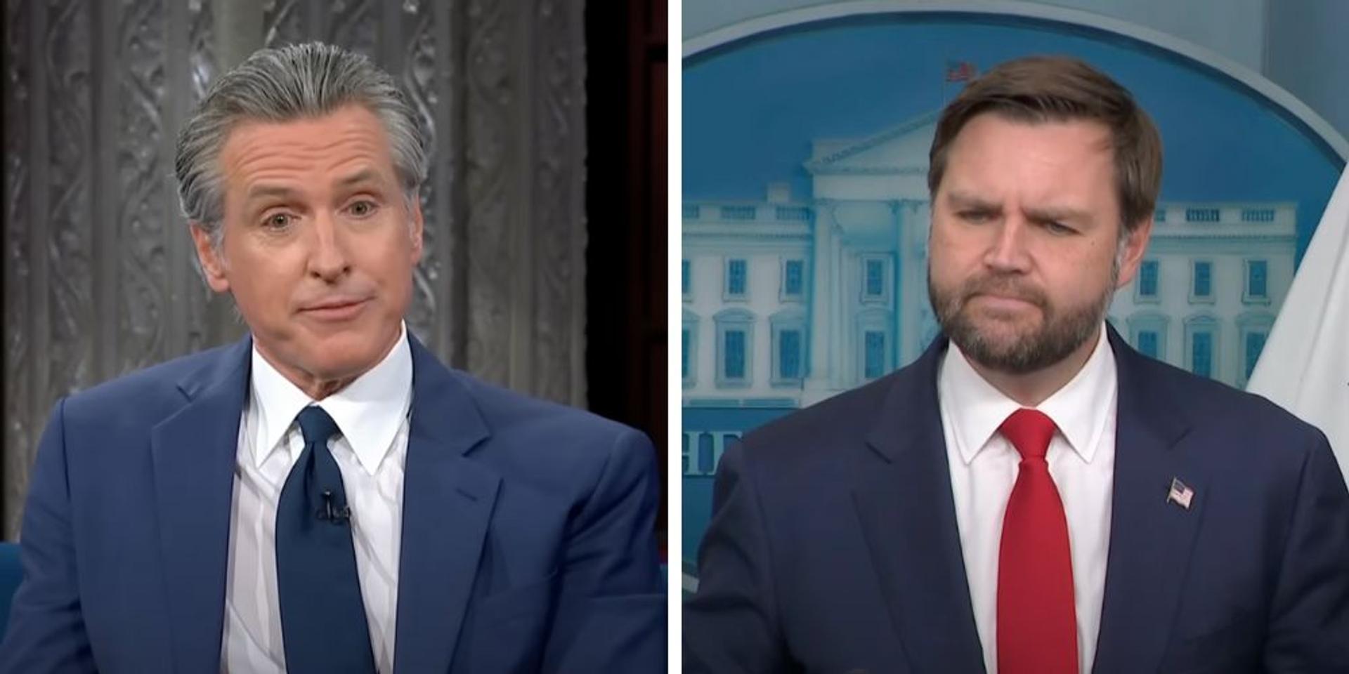 Gavin Newsom freaks out over JD Vance's visit to Marines' 250th anniversary, falsely claims highway will close