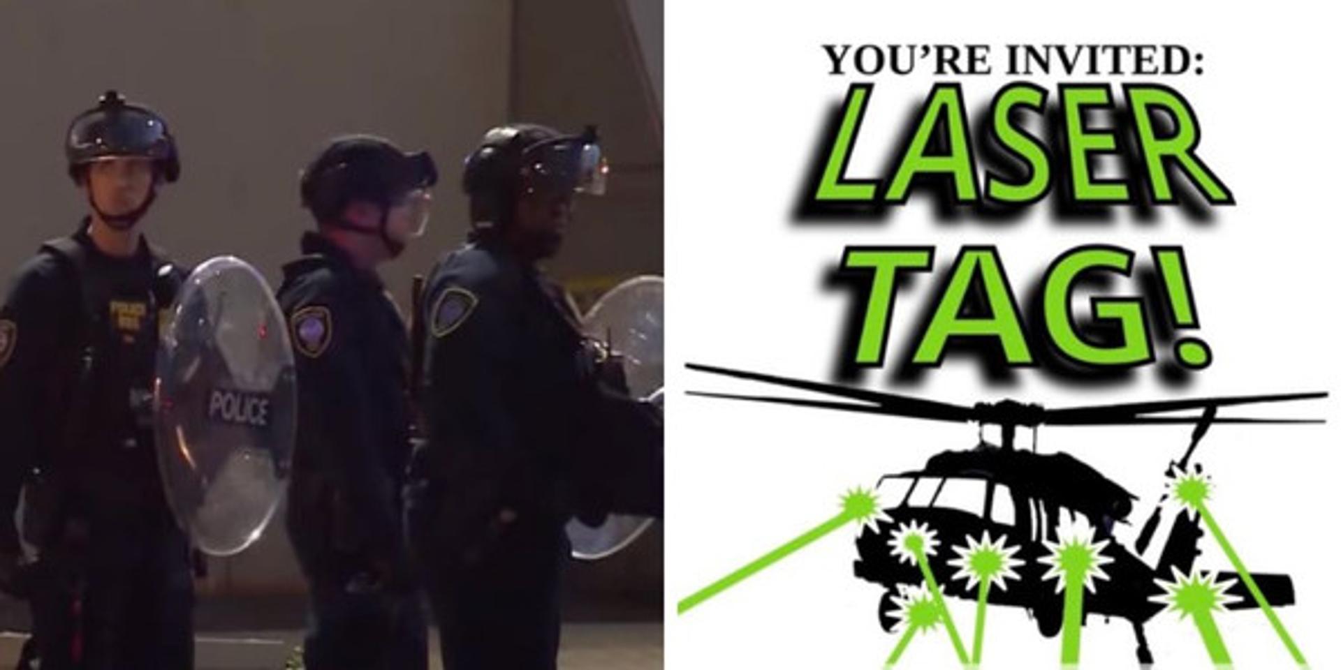 Emergency medical flights to Portland hospital diverted over danger from Antifa 'laser party' targeting ICE facility