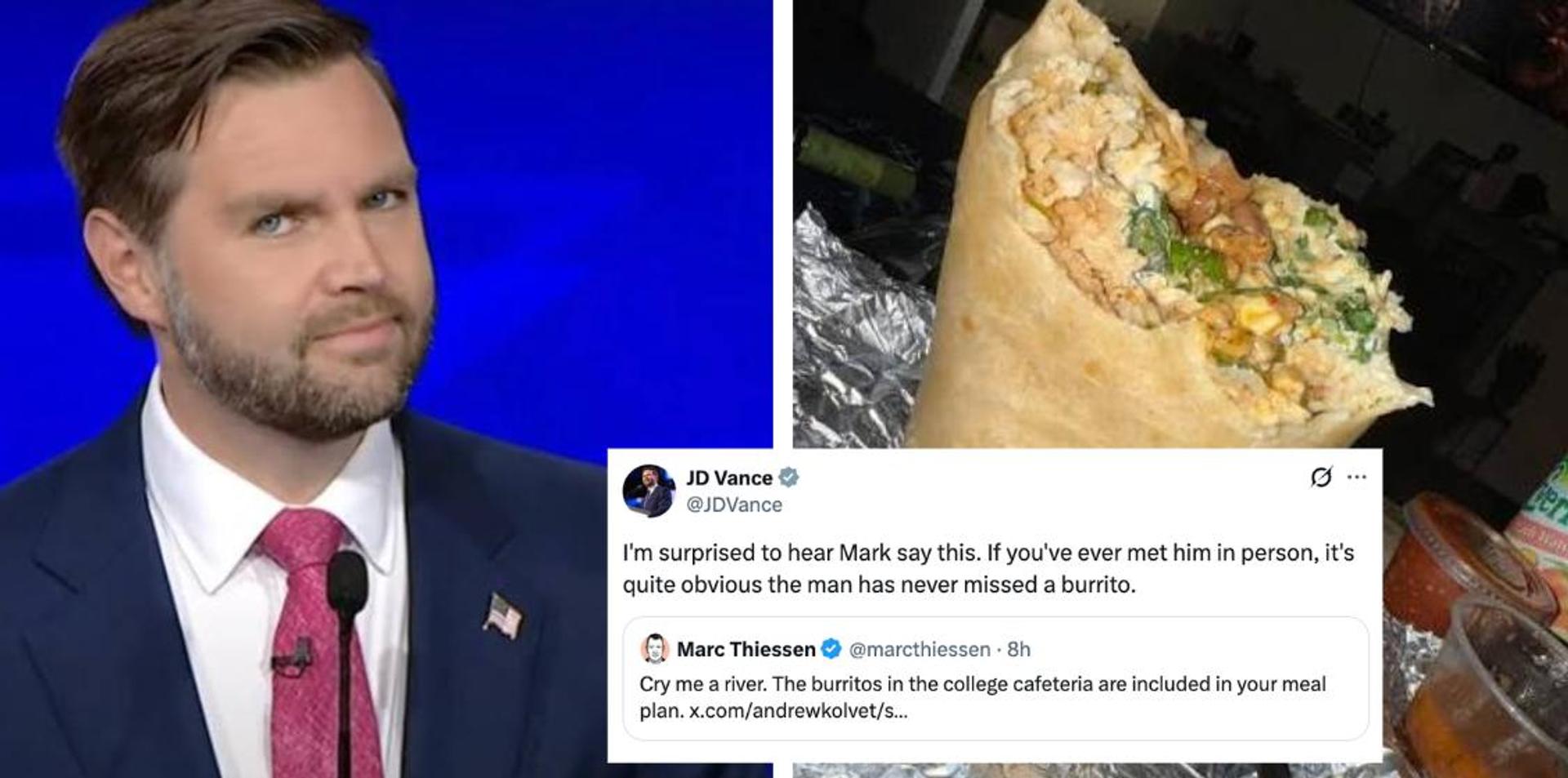 JD Vance torches neocon Marc Thiessen for downplaying affordability concerns: 'It's quite obvious the man has never missed a burrito'