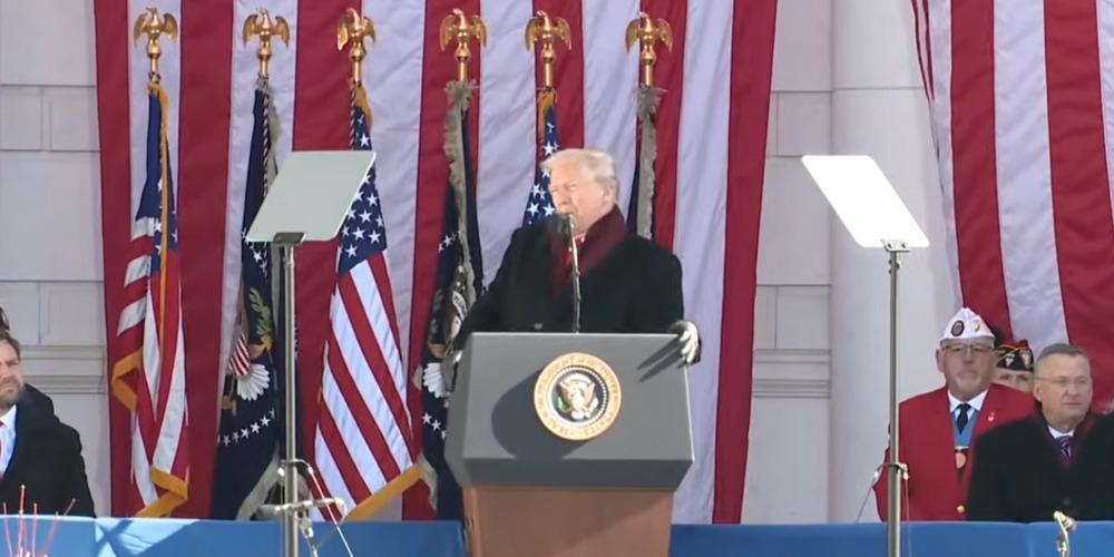 Trump says America 'owes it all' to its veterans for keeping country 'safe, sovereign, and free'