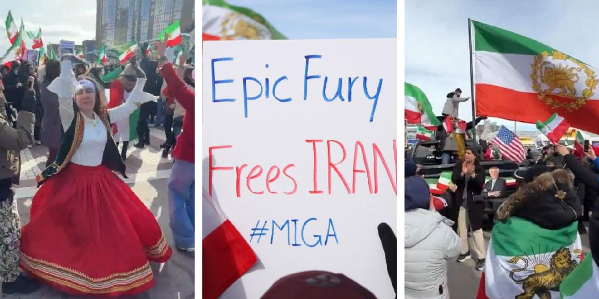 Toronto turns out to thank Trump, celebrate US Israel strike on Iran, death of Ayatollah Ali Khamenei