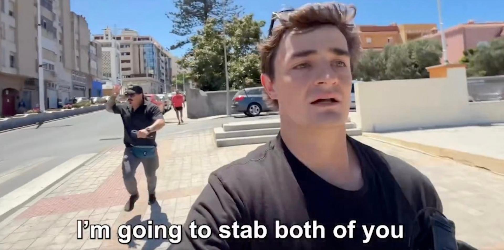 Armed African migrants chase journalist Nick Shirley in Ceuta, Spain