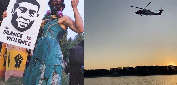 Scappoose Fire District released video showing the US Coast Guard helicopter searching for Tabitha Curtis