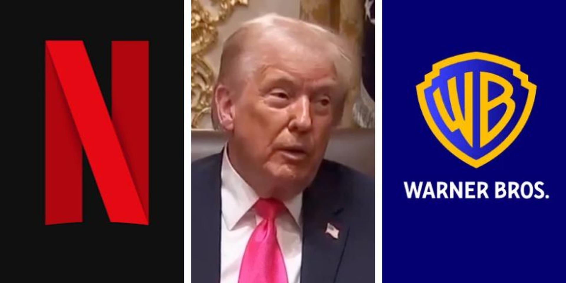 President Trump says he will be involved in the decision about the Netflix and Warner Bros deal
