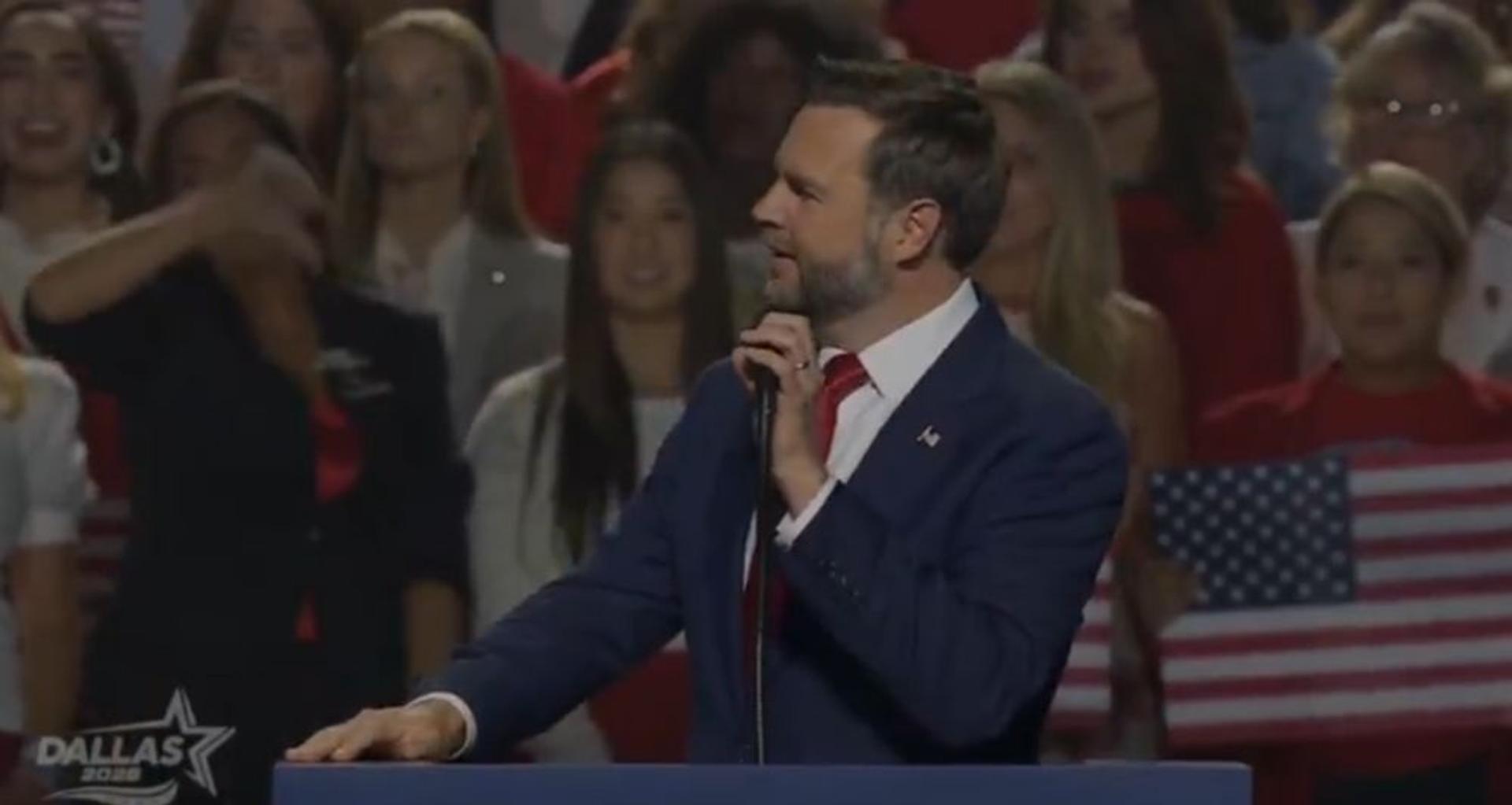 JD Vance to protester waving Mexican flag at RNC: ‘If you love Mexico so much, get your a** over there’