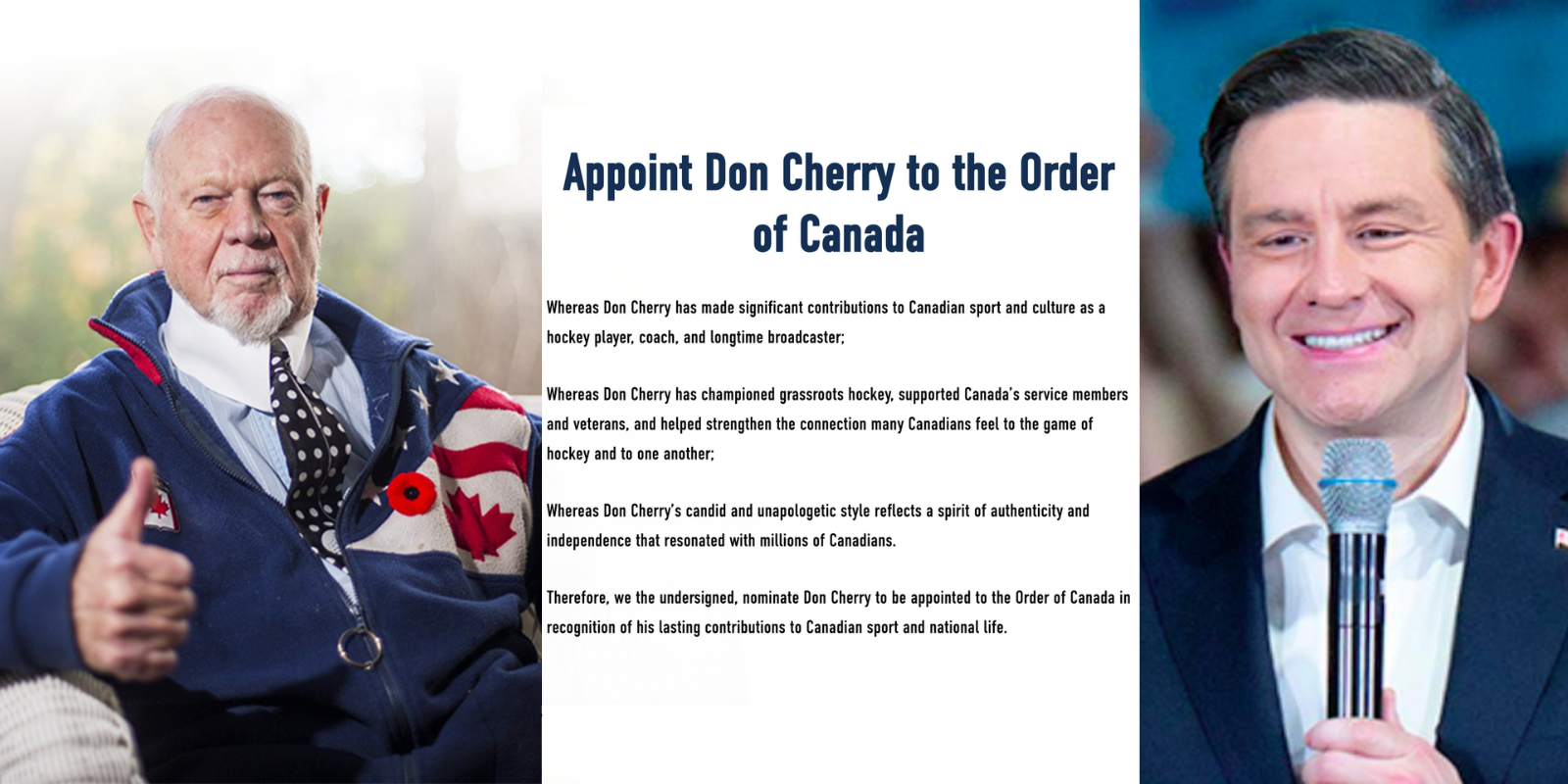 Don Cherry nominated for Order of Canada, Pierre Poilievre goes all in for hockey legend