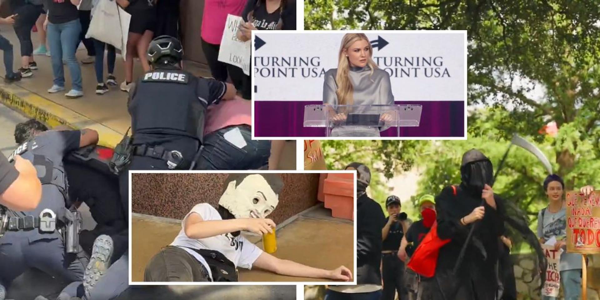 BREAKING: Antifa radicals clash with police, chant 'Charlie Kirk deserved to die' outside TPUSA's Women's Leadership Summit in Texas