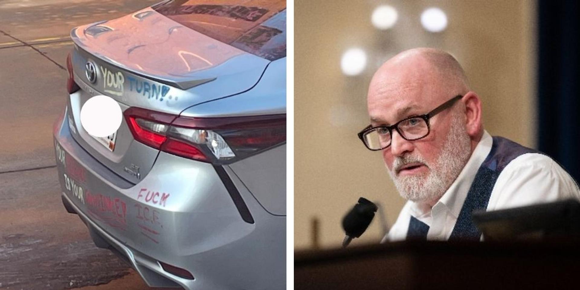 Anti-ICE vandal threatens Wisconsin GOP rep, scrawls it's 'your turn' on car: report
