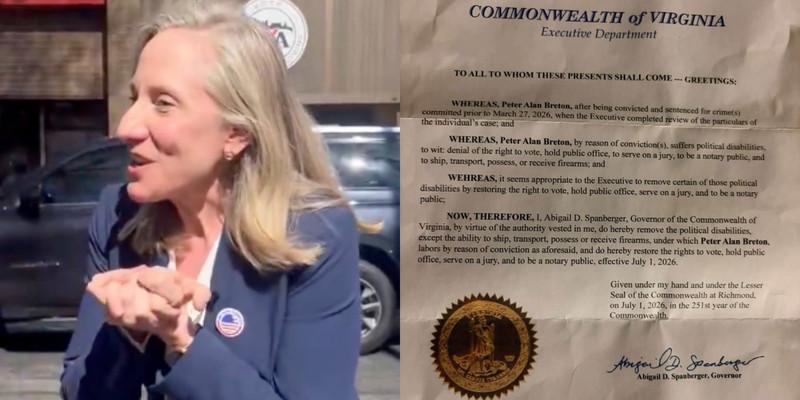 VA Gov Spanberger accused of trying to register dead felons to receive mail-in ballots