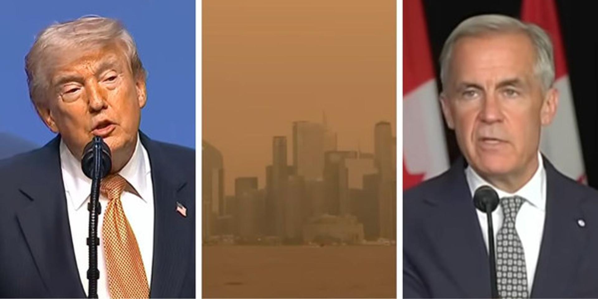 Trump blames Canadian forest mismanagement for wildfires, says cost of air pollution should be added to tariffs