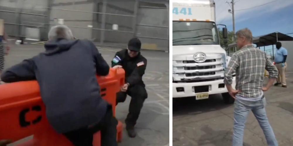 Agitators attempt to block entrance of New Jersey's Delaney Hall ICE facility