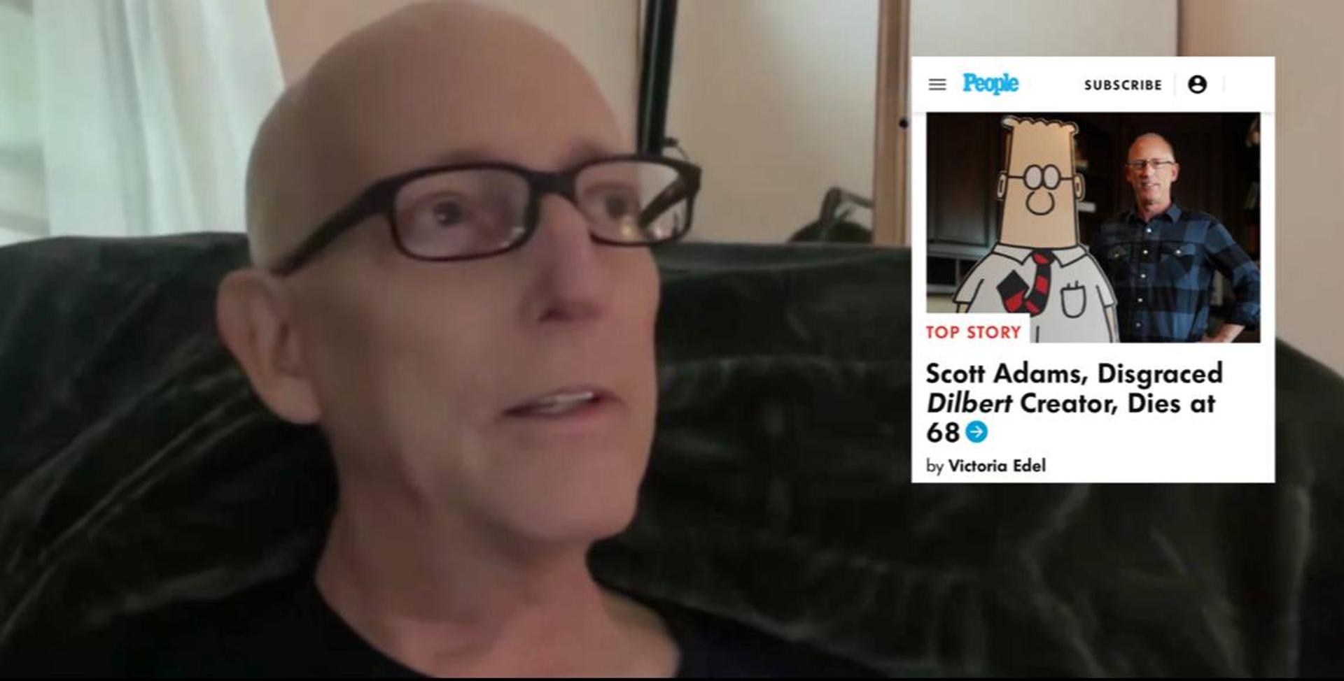 People magazine calls beloved cartoonist Scott Adams 'disgraced' in story about his death