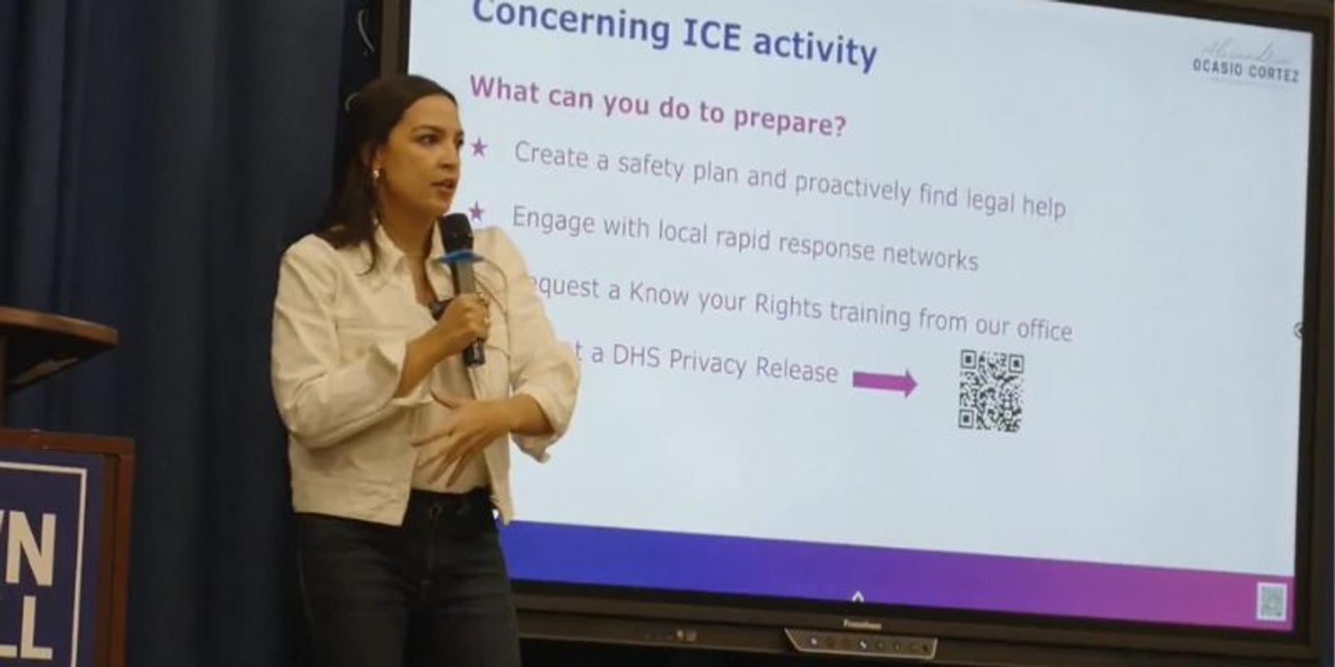 AOC teaches agitators how to combat federal immigration enforcement