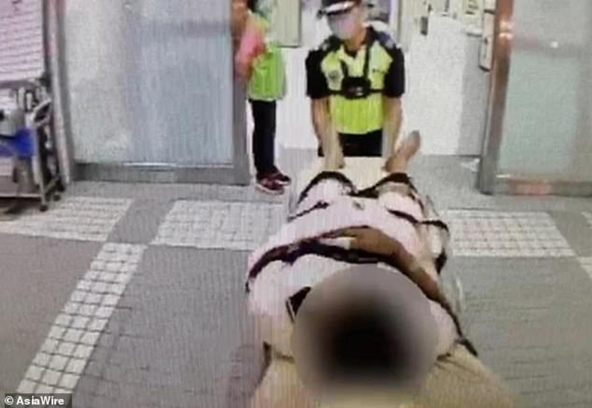 He feared more violence from his ex-wife and had locked himself in the toilet before calling police