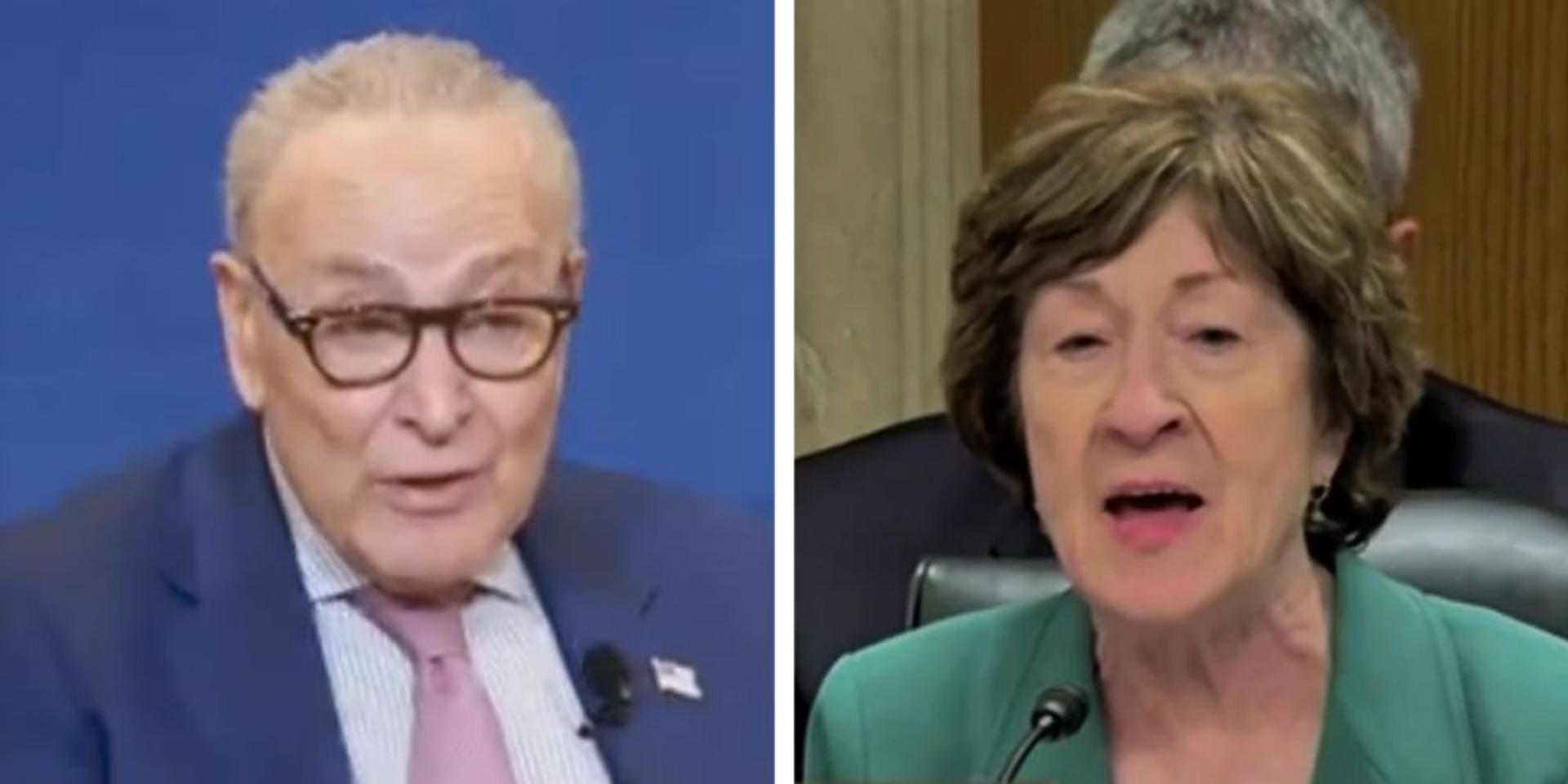 Susan Collins SLAMS Chuck Schumer, public officials over rhetoric targeting SCOTUS amid threats against justices