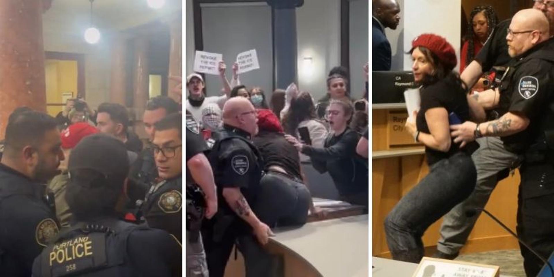 Anti-ICE agitators SHUT DOWN Portland City Council meeting in Antifa-affiliated 'mini insurrection,' 4 arrested
