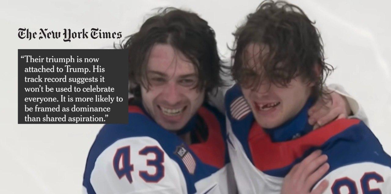 NYT runs hit piece on US Olympic gold medal hockey heroes because Trump