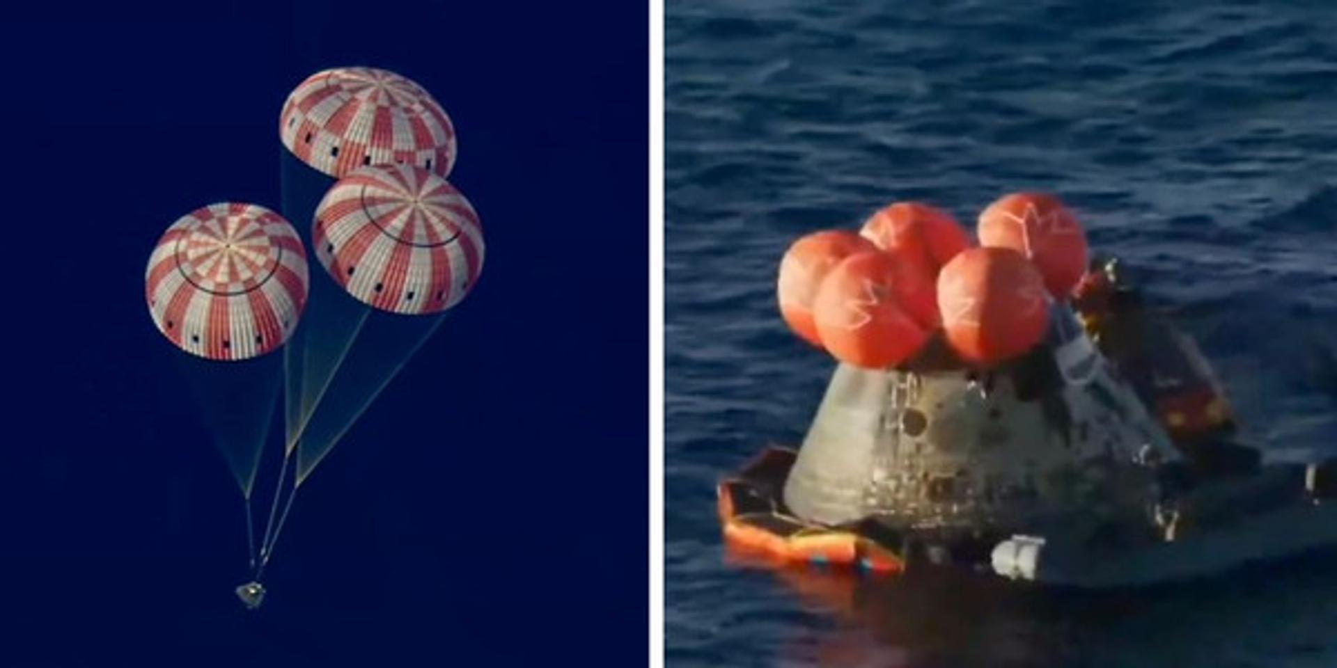 Artemis II crew safely splashes down after successful mission around the moon