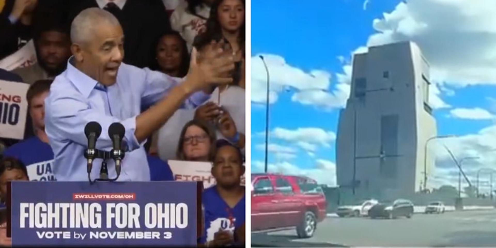 Obama demolished for comparing Trump’s decor to Cheesecake Factory after adding massive eyesore to Chicago’s skyline