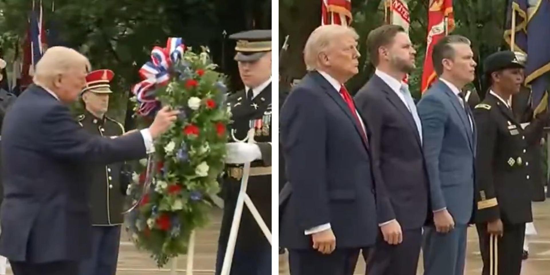 ‘We will never forget you’: Trump lays wreath at Arlington's Tomb of the Unknown Soldier on Memorial Day, honors the 13 fallen in Operation Epic Fury
