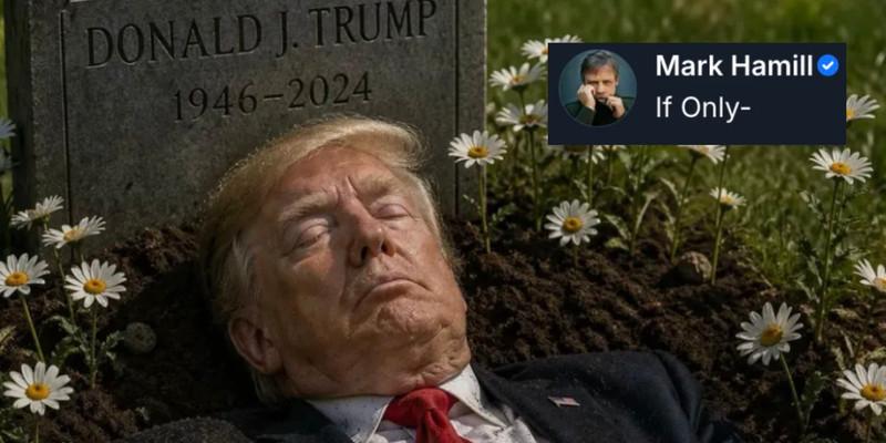 Mark Hamill posts image of dead President Trump with caption 'If Only' days after assassination attempt