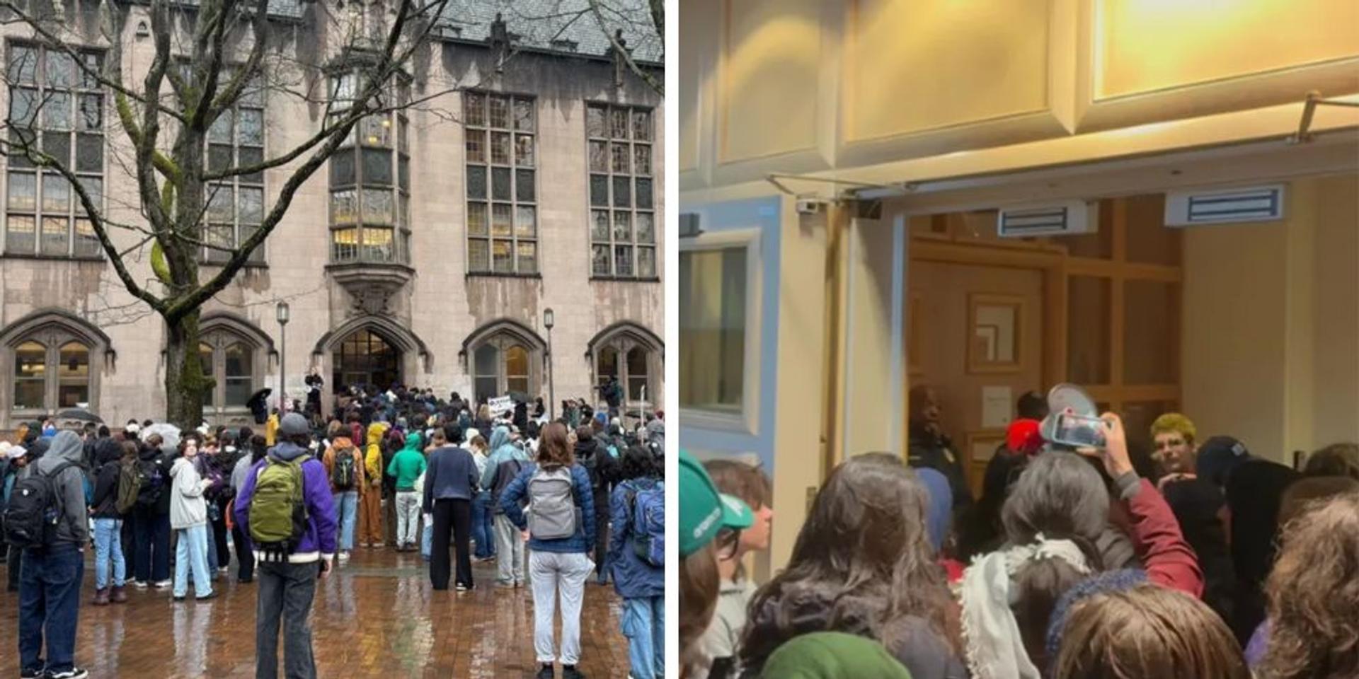 Anti-ICE activists occupy administration building at University of Washington